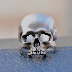 New Skull Ring Sterling Silver 925 Masonic Freemason Masonry Biker Handmade All Sizes Silverzone77