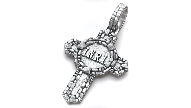 Jesus Christ Sterling Silver 925 Cross Pendant INRI Religious Necklace ...