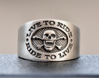American Biker Harley Sterling Silver 925 Motorcycle Ring All Sizes US 6-15