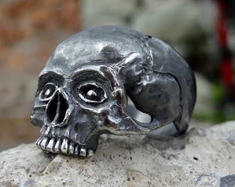 New Skull Ring Sterling Silver 925 Biker Harley Masonic Handmade Silverzone77 All Sizes !