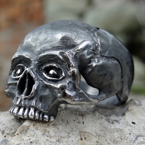 New Skull Ring Sterling Silver 925 Biker Harley Masonic Handmade Silverzone77 All Sizes !