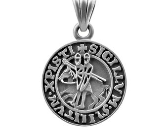 Knights Templar Pendant Sterling Silver 925 Handmade Silverzone77