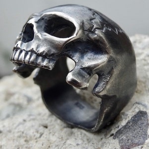 Amazing Sterling Silver 925 Skull Ring - Handmade Masonic Biker Style - Silverzone77 (All Sizes)