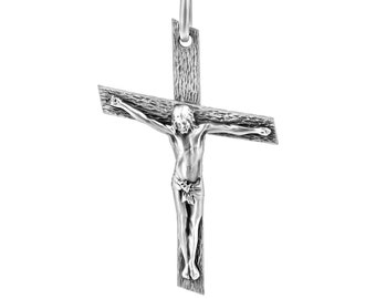 Sterling Silver 925 Religious Jesus Christ Cross Crucifix Handmade Necklace Pendant Jewellery