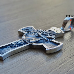 New Jesus Christ Sterling Silver 925 Cross Pendant INRI Religious ...