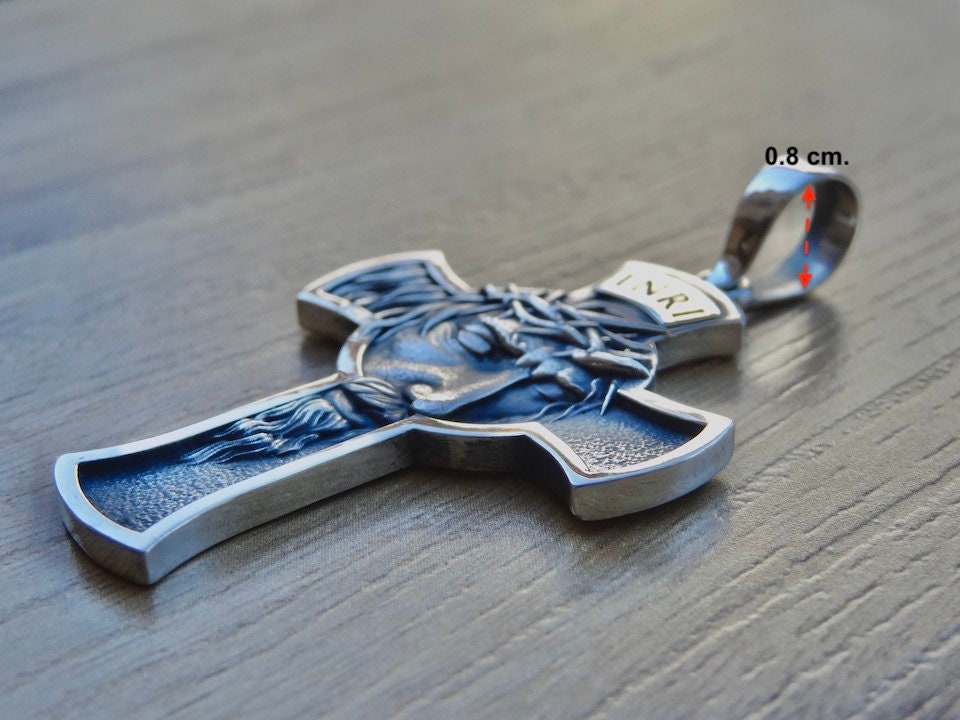 Croix Pendentif Jésus-Christ En Argent Sterling 925 - Bijou Religieux INRI, Unisexe