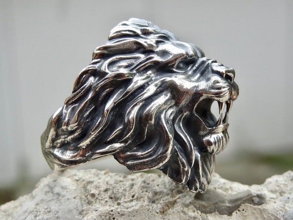 Vintage Lion King Sterling Silver Seal Ring – GTHIC
