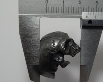 Heavy Duty Sterling Silver Skull Biker Ring – Handcrafted Masonic Design, Antique Finish