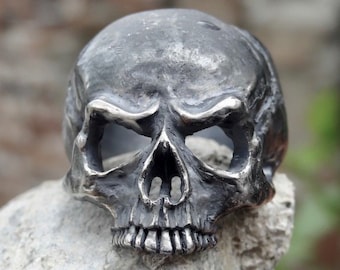 New Skull Ring Sterling Silver .925 Biker Harley Masonic Fashion Jewelry Handmade Silverzone77 All Sizes