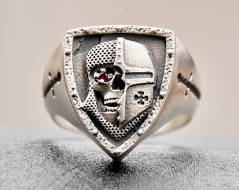 Knights Templar Ring Sterling Silver .925 HANDMADE