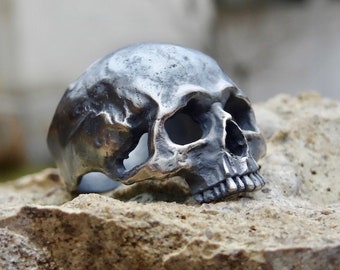 New Unique Sterling Silver Skull Ring Masonic Freemason Masonry Biker Handmade All Sizes US 7  15 Silverzone77