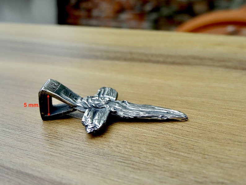 New Sterling Silver 925 Cross INRI Crucifix Pendant Large | Etsy