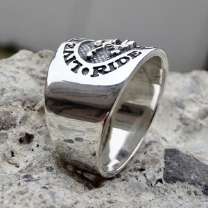 American Biker Indian Sterling Silver 925 Motorcycle Harley Ring - All Sizes US 9-15 - Handmade