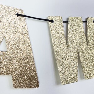 FLAWLESS Glitter Banner Wall Hanging Sparkly Rose Gold Party Decorations Photo Prop Woke Up Like This Room Decor image 5