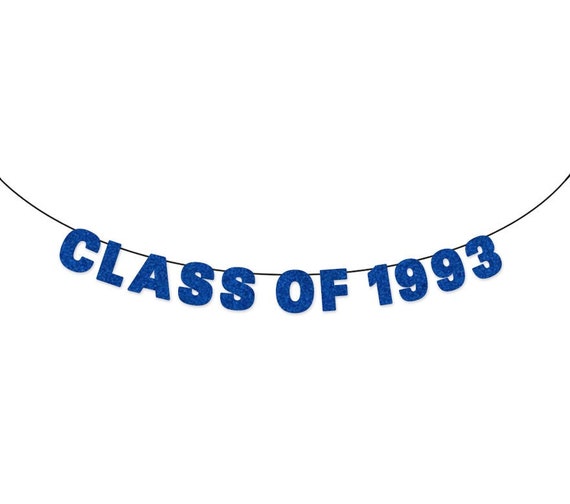 CLASS OF (year) Glitter Banner Wall Hanging - Class Reunion Banner Party Decor - High School College Reunion Il_570xn