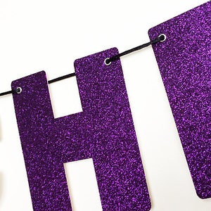 CHEERS BITCHES Banner Glitter Sign Wall Decor Sparkly Purple Bachelorette Party Decoration Cheers Sign image 5