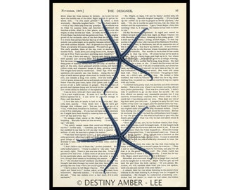 Starfish Dictionary / Book Print / Poster Home Decor Office Room Library