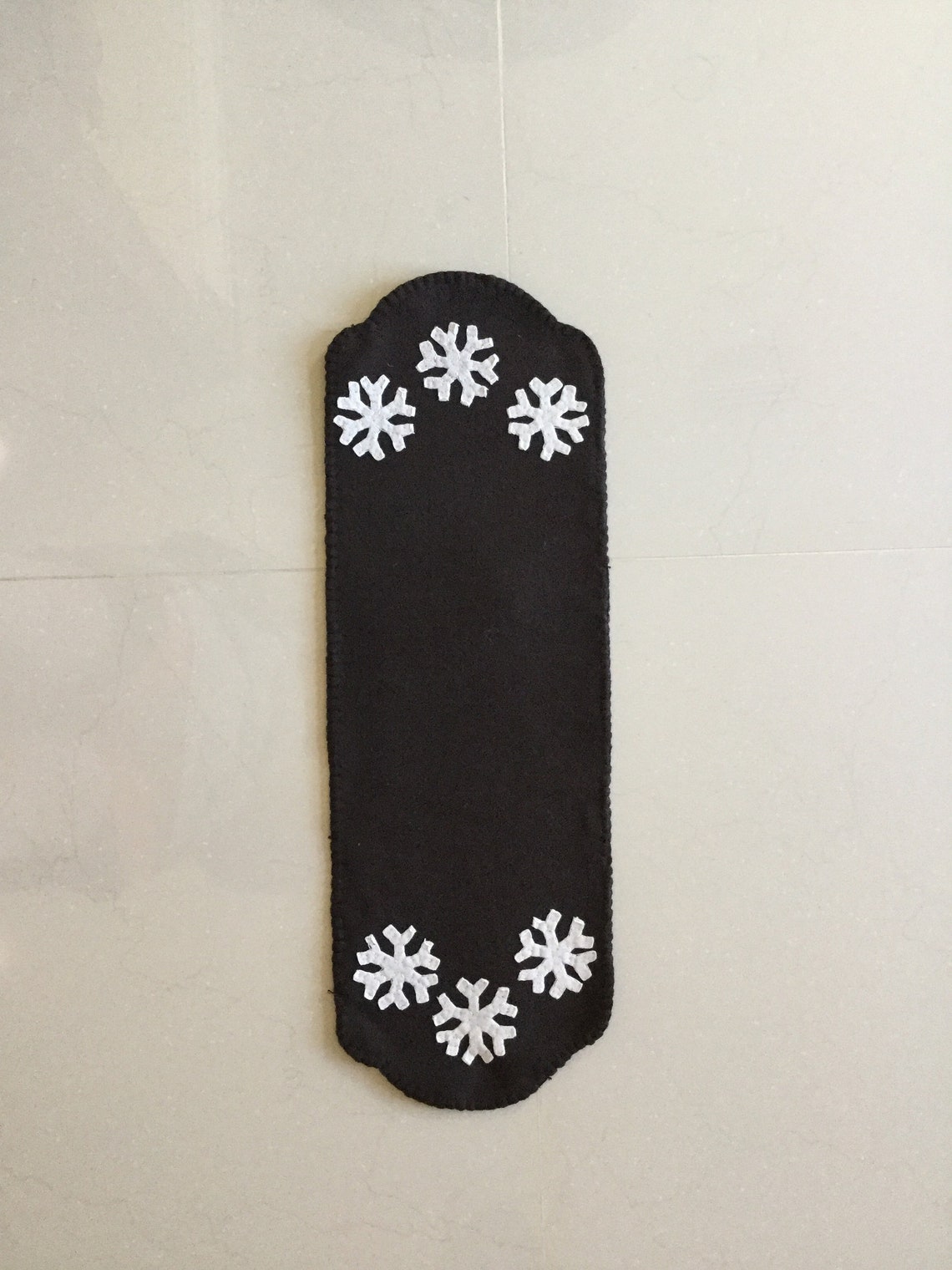 Rustikaler brauner Schneeflocken Mini-Tischläufer | Etsy