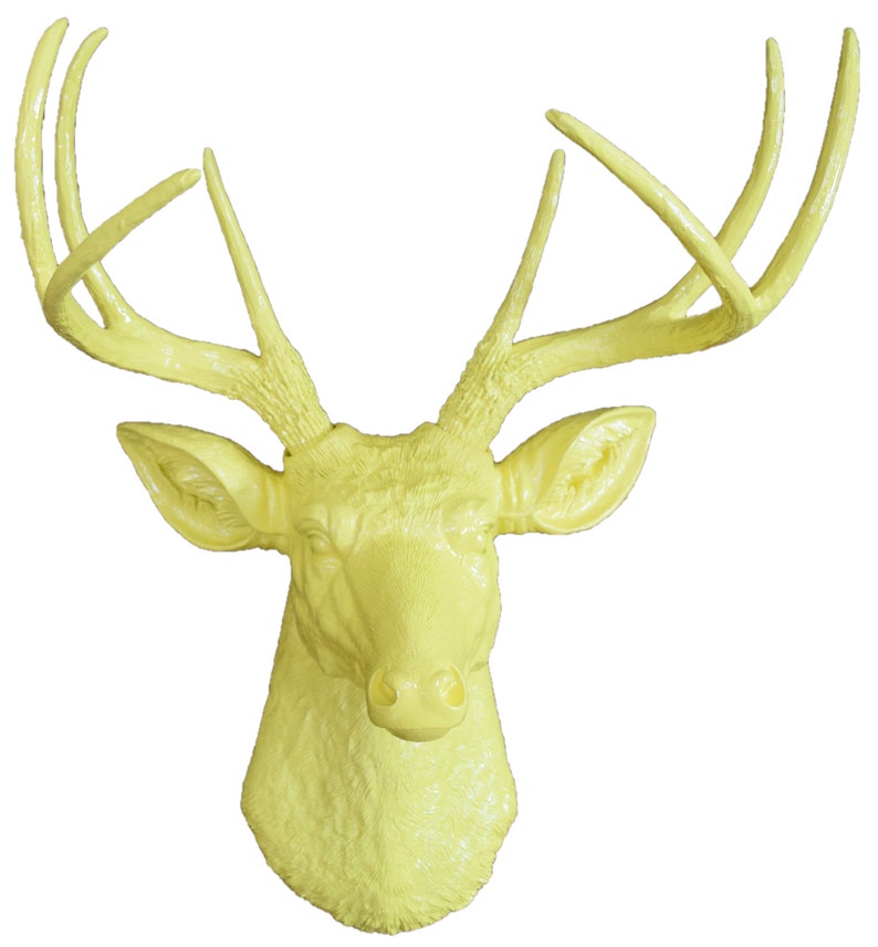 Deer Head Mount >> Yellow Deer Head Mount Wall Statue Faux Taxidermy Fake Deer Etsy Deer Head Mount >> Yellow Deer Head Mount Wall Statue Faux Taxidermy Fake Deer Etsy