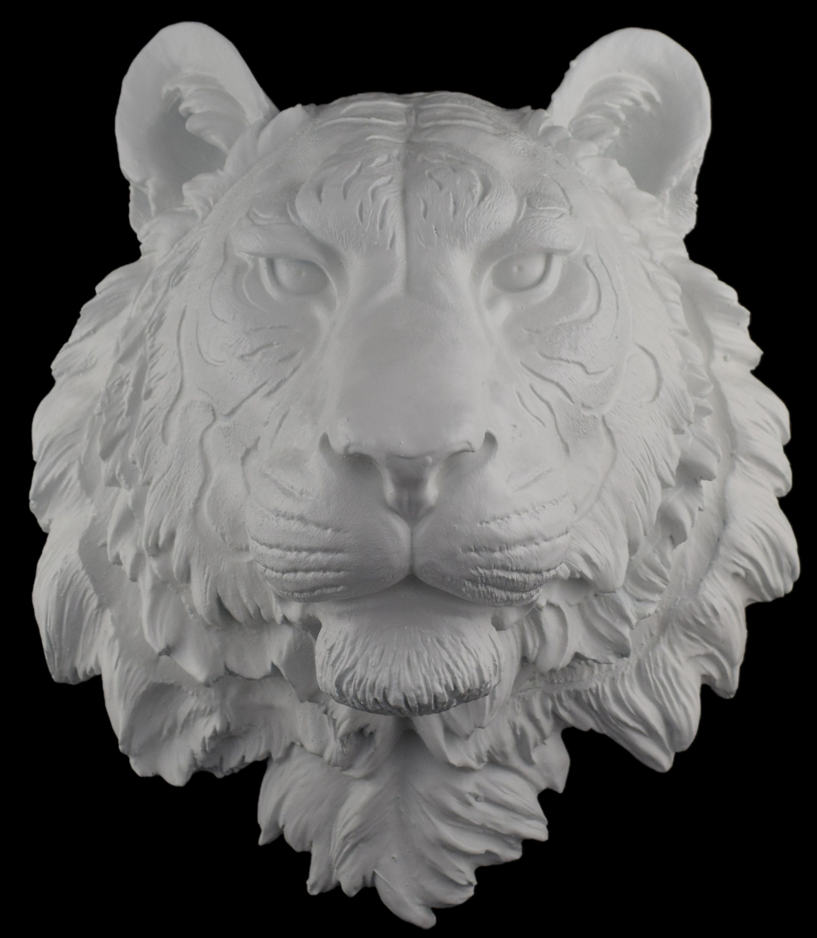 White Bengal Tiger Head Mount Wall Statue. Faux Taxidermy Fake Etsy