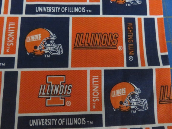 Orange Sykel Enterprises NCAA Illinois Fighting Illini Tone Cotton Fabric 