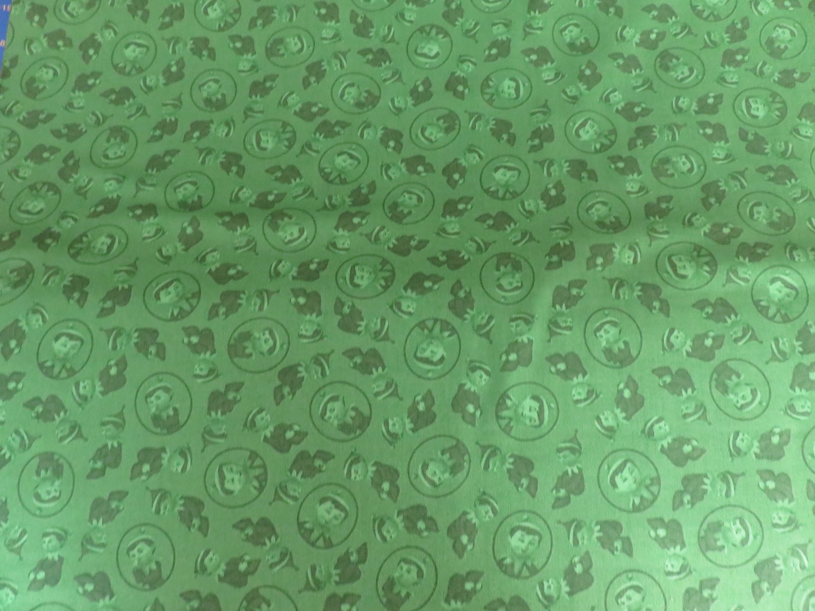 Elf on the Shelf Cotton Fabric by the Yard Green Tones Etsy