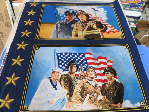 1 Windham /"American Heroes/" Fabric Panel 23/" x 44/"
