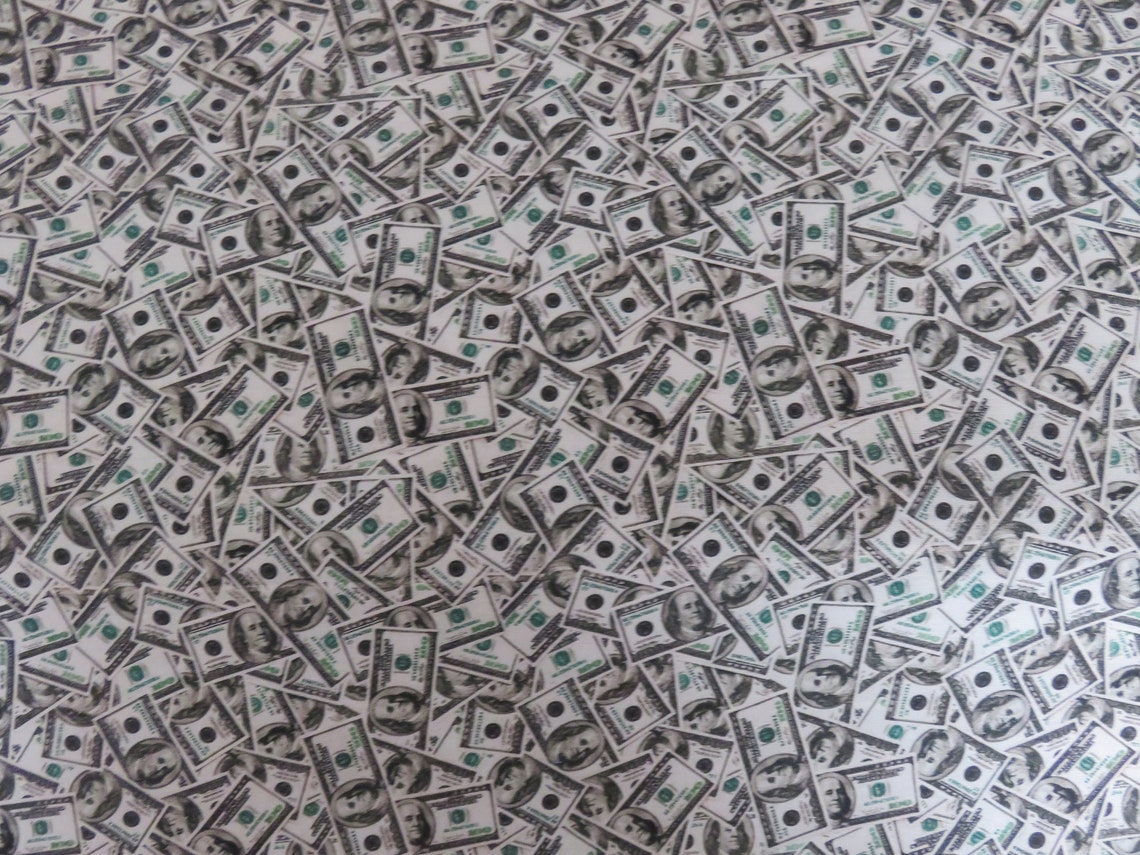 Money Money Cotton Fabric Sold by the Yard 100 Dollar Etsy