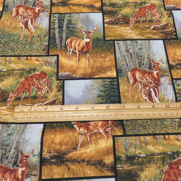 Deer Fabric by the Yard Etsy