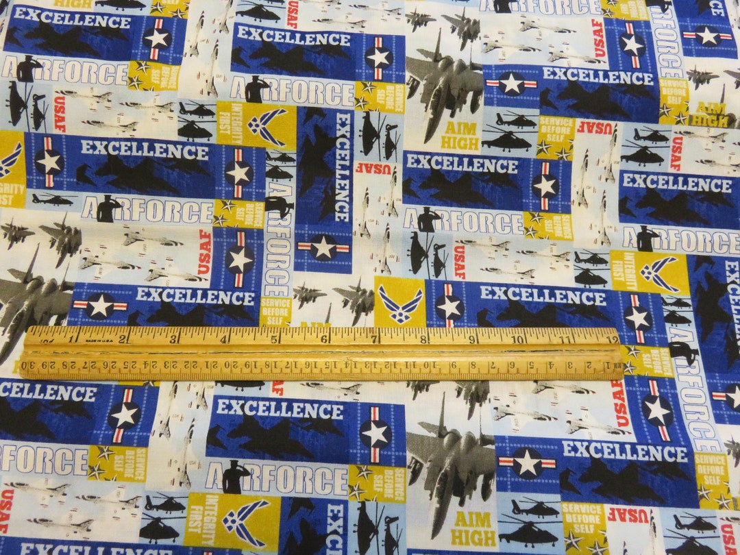 Military Cotton Fabric Air Force Sold by the Yard Etsy