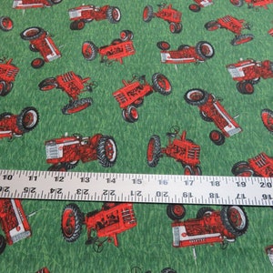 Tossed Farmall/IH Tractors cotton fabric by VIP by Cranston - by the yard - Farm Tractors