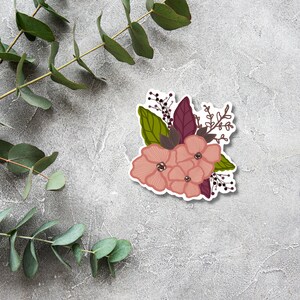 Waterproof Vinyl Stickers | Flower Sticker | Stickers for Water Bottle, Laptop, Hydro Flask, Phones, and Notebooks.