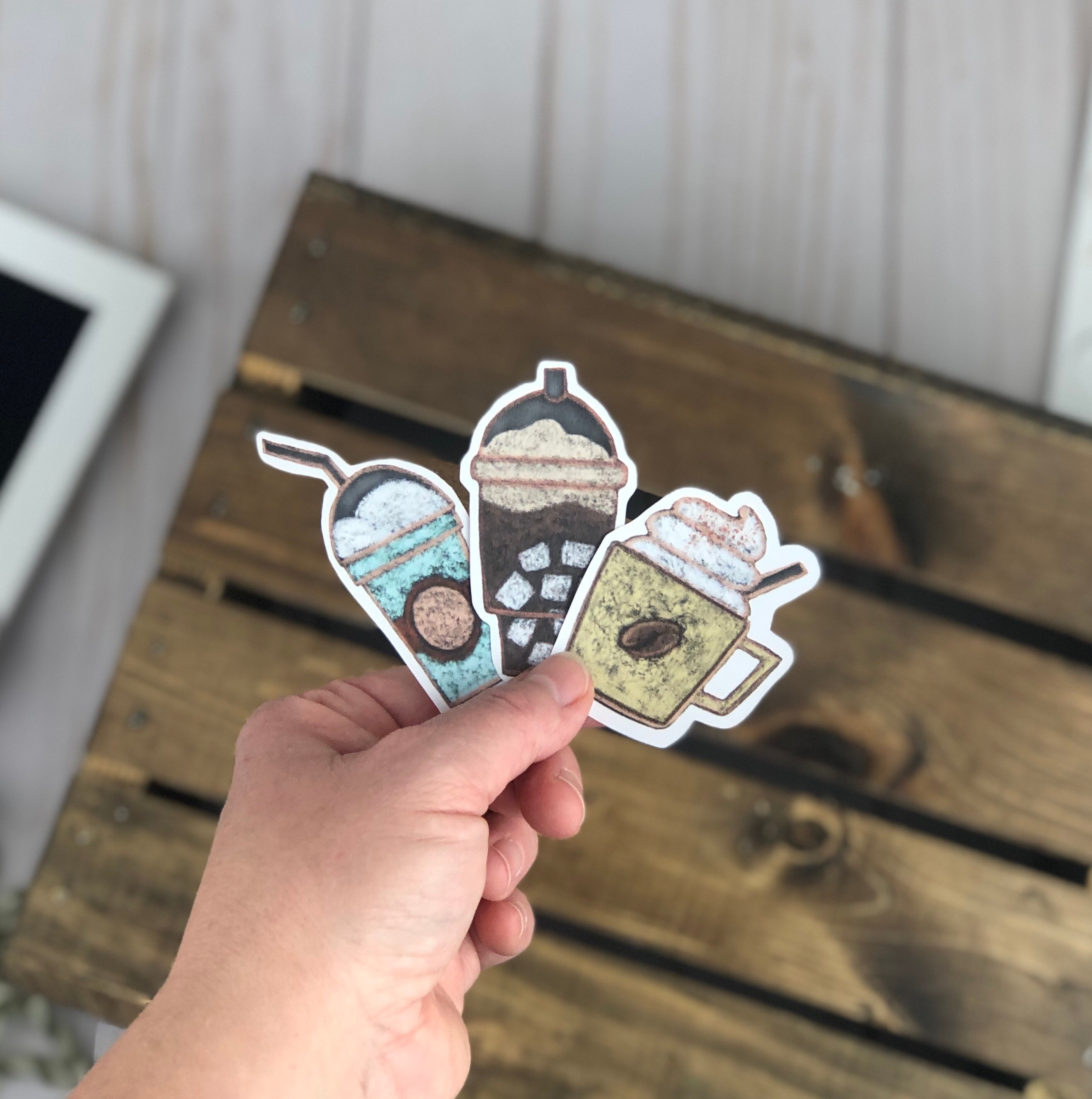10 Coffee Cozy Die-cut Stickers on Matte Sticker Paper | Etsy