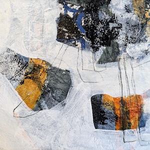 Original Mixed Media Art; &#39;Meandering On The Moon&#39;