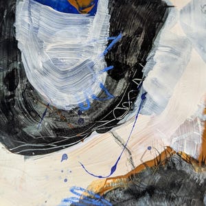 Art abstrait original sur papier Yupo ; Petites aventures