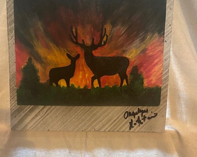Deer Sunset