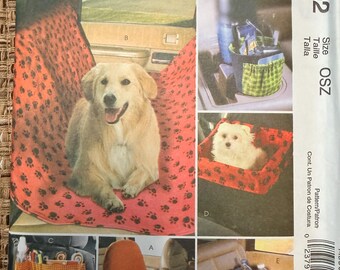 McCalls M5902 - Vintage Pet Accessories Car Organizers Sewing Pattern - 2009 Uncut FF
