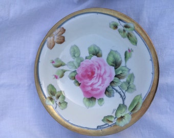 Bavarian Handpainted Bowl Signed by "Faune"