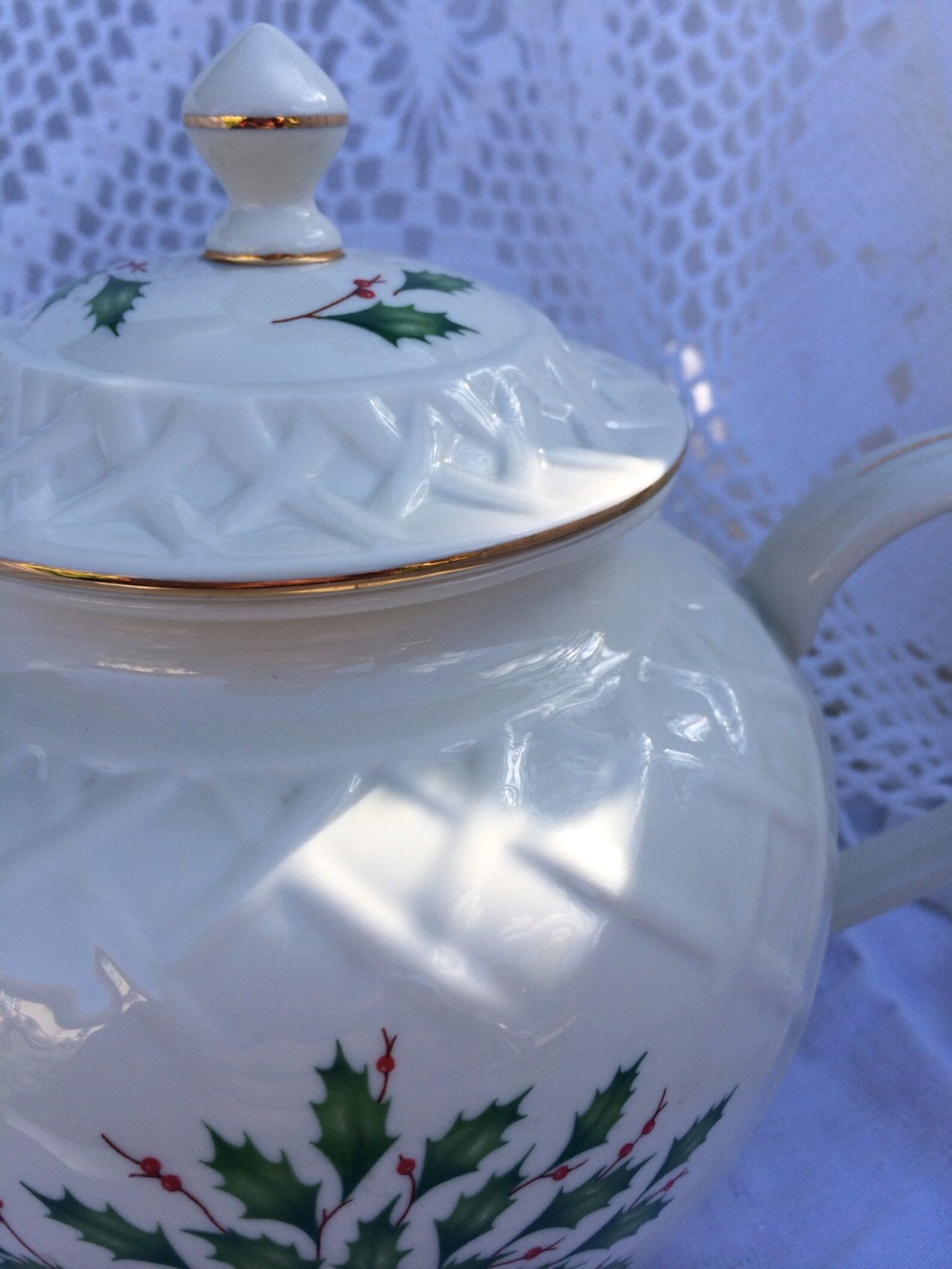 Lenox Dimension Collection Holiday Teapot Etsy