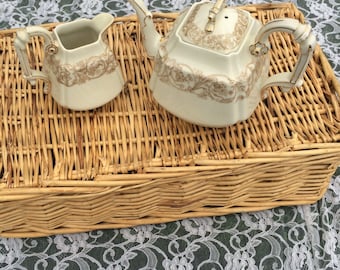 T&V Limoges Teapot and Creamer - Rare