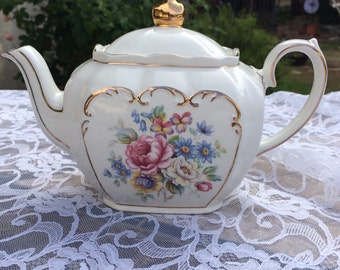 Sadler Floral Rectangle Teapot