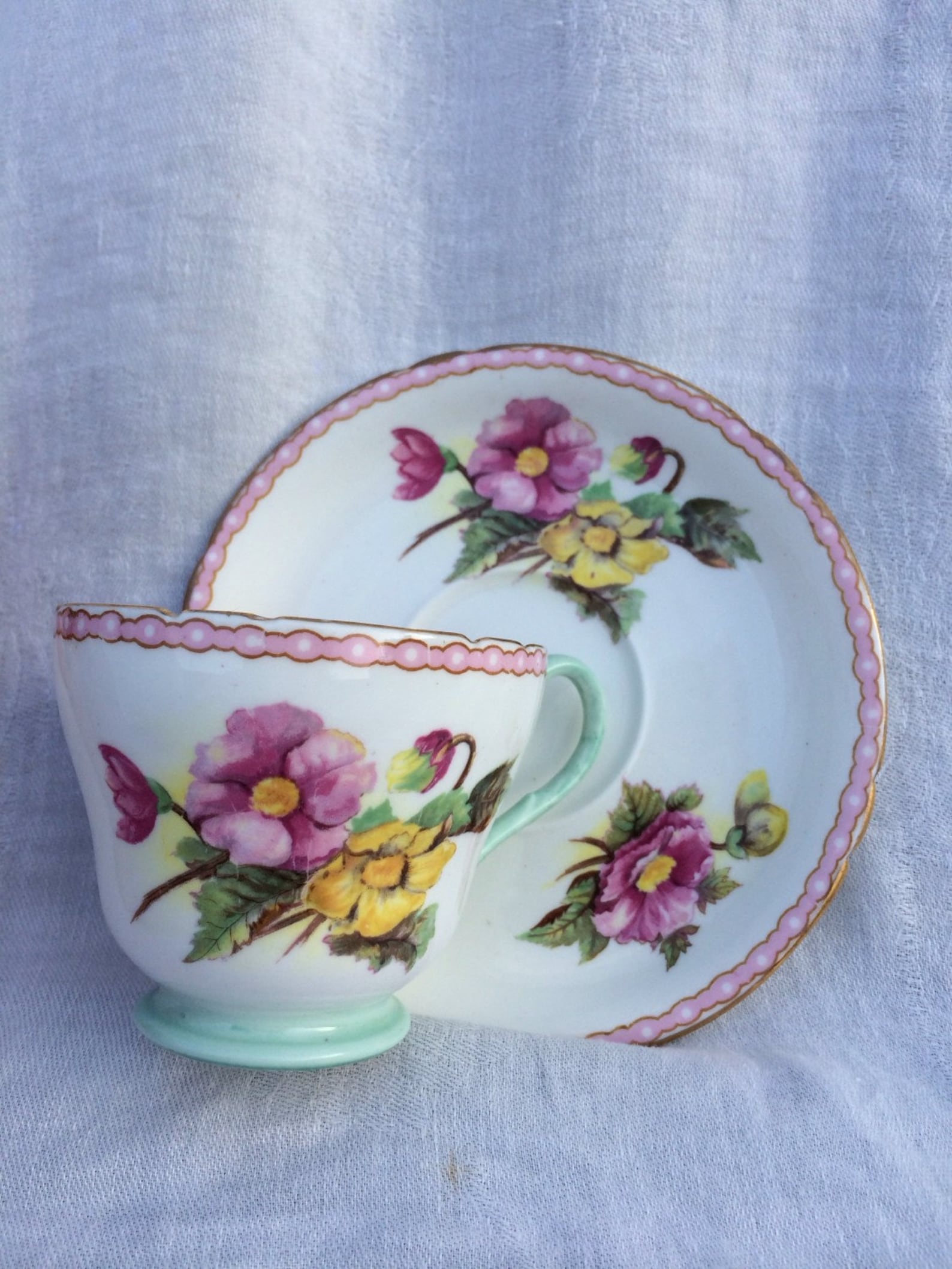 Shelley Begonia Teacup and Saucer Etsy