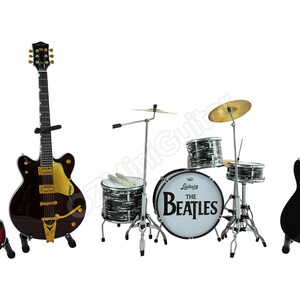 The BEATLES Miniature Guitars and Drum Mega Set Etsy
