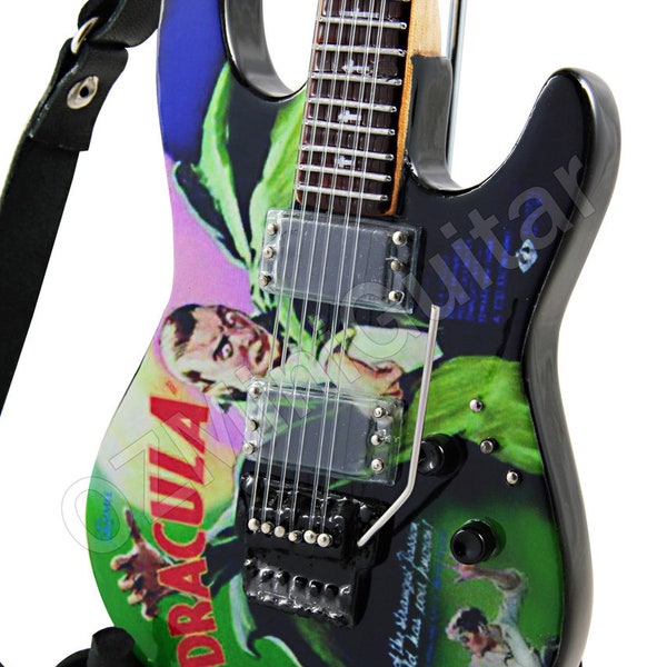 Miniature Guitar Kirk Hammett Metallica DRACULA Art Style