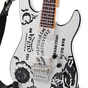 Miniature Guitar Kirk Hammett Metallica OUIJA White