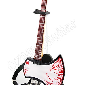 Miniature Guitar Gene Simmons KISS Blood AXE Bass image 2