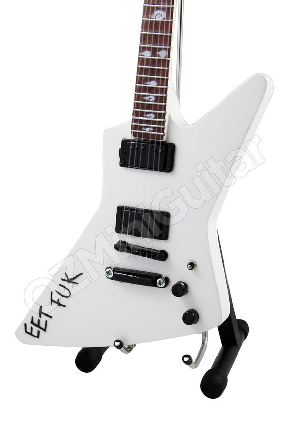 Miniature Guitar James Hetfield EET FUK White Explorer Etsy Australia