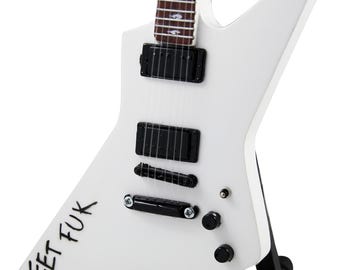Miniature Guitar Metallica EET FUK White Explorer