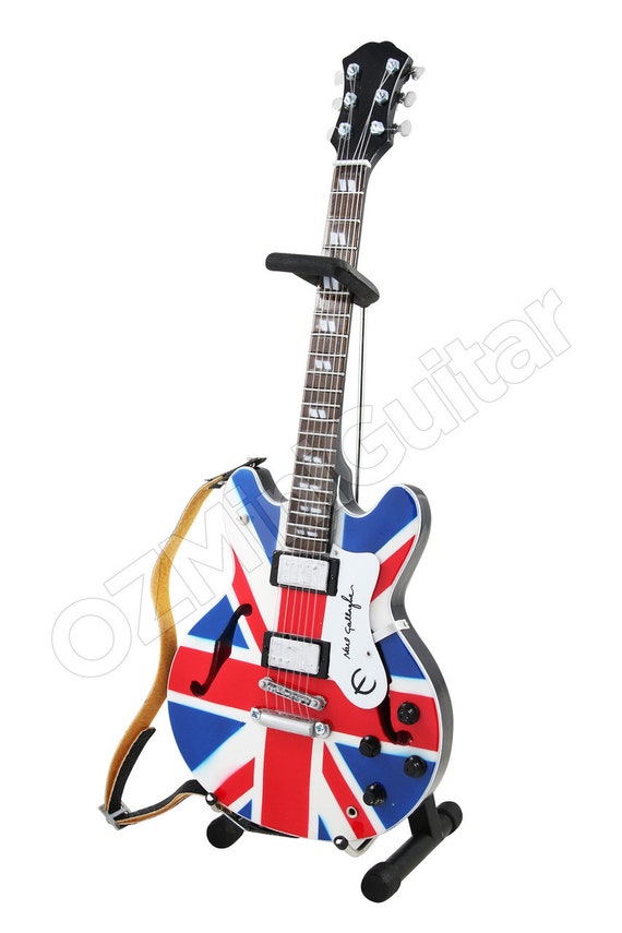 Miniature Guitare Oasis Noel Gallagher Union Jack Epiphone