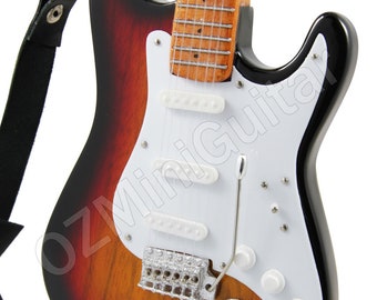 Miniature Guitar Jimi Hendrix Strat Sunburst